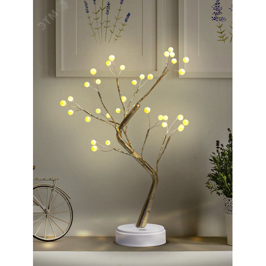 Декоративный светильник Жемчужное дерево h 45 см, теплый свет, 36 LED, 3*АА, IP20 ЕGNID - 36W ЭРА
