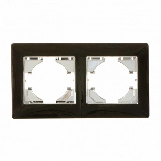 BRAVO рамка 2-местная, цинк,  оникс.