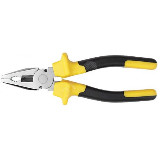 Плоскогубцы комбинированные ''Старт'' черно-желтые прорезиненные ручки, хром-никелевое покрытие 165 мм