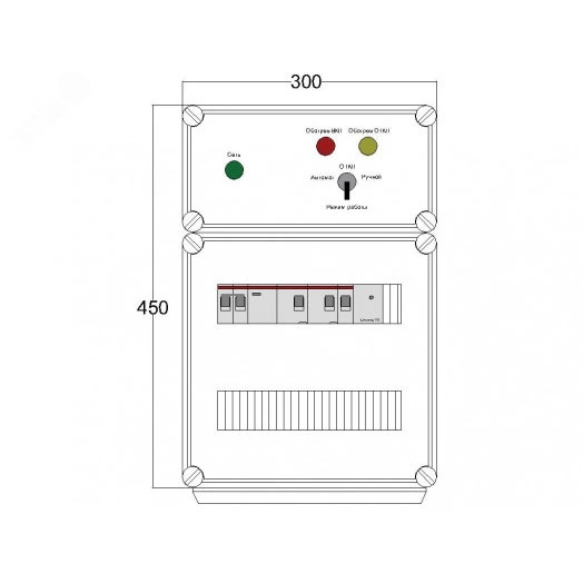 Щит управления электрообогревом DEVIbox HS 2x1700 D330 (в комплекте с терморегулятором и датчиком температуры)