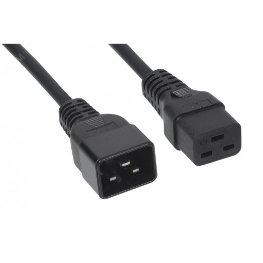 Кабель питания IEC 320 C19 - IEC 320 C20 (3x1.5), 16A, прямая вилка, 1.8м