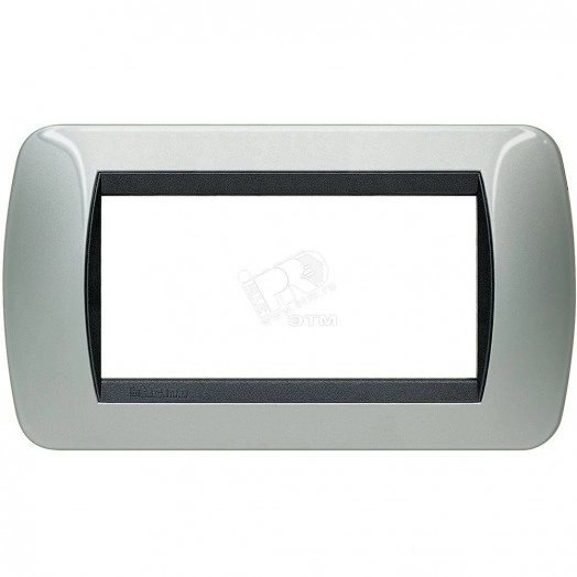 Накладка на 4 модуля Светлый Алюминий