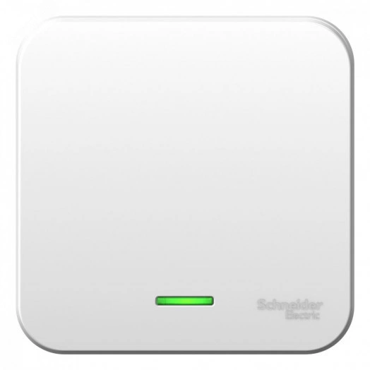 Выключатель одноклавишный наружный BLАNCА (cх.1) с подсветкой монтажной платы, 6А, 250В, белый