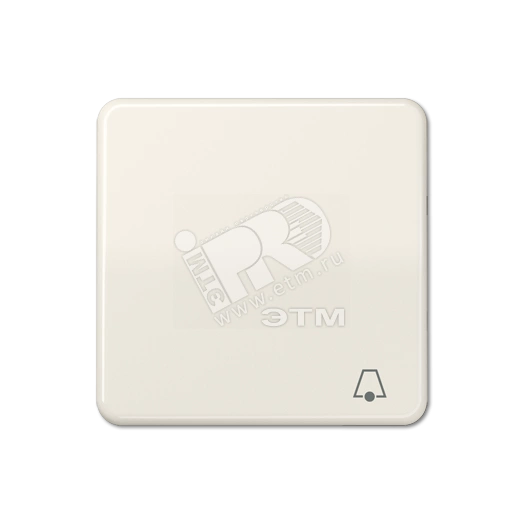 Клавиша ударопрочная с символом  звонок  для кнопок  слоновая кость