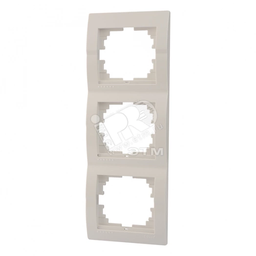 DERIY Рамка 3 поста вертикальная белый