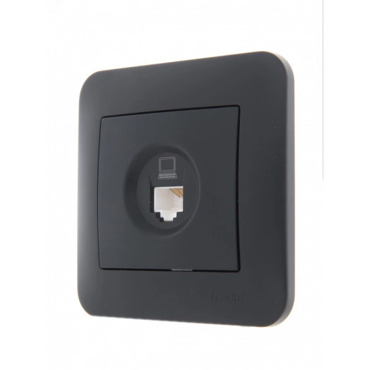 KARINA Розетка компьютерная чёрный бархат (10шт/120шт)