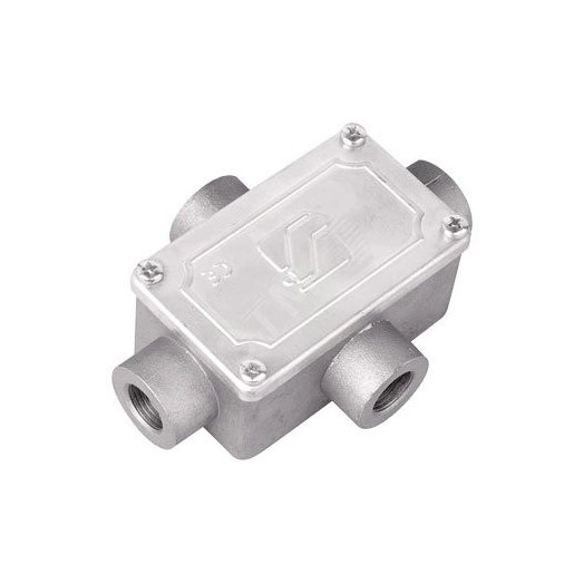 Коробка ответвительная алюминиевая 4 ввода М25х1.5 IP55 118х83х42мм