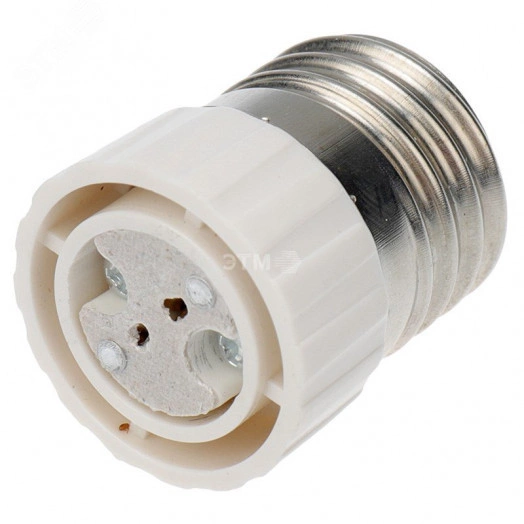 Переходник цокольный E27-GU5.3 белый