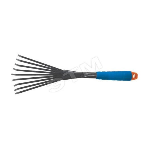 Грабельки веерные, синяя пластиковая ручка 415 мм