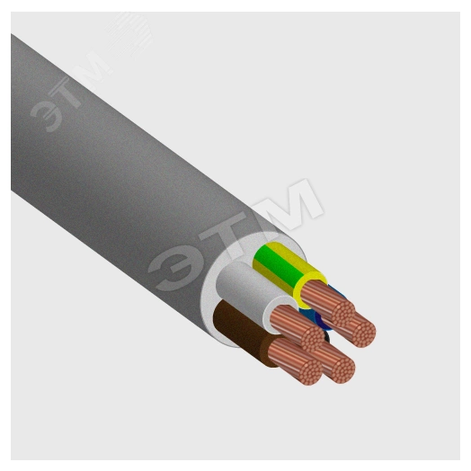 Провод ПВС 5х1-0.660 белый ТРТС