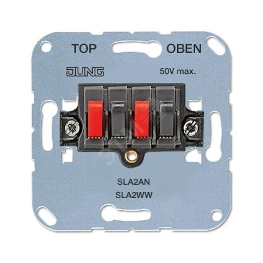 Aудиорозетка (стерео) 25 В ~, 60 В DC Механизм. Материал- термопласт  Цвет- антрацит