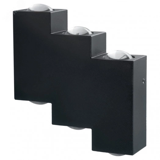 Светильник светодиодный уличный ДБУ-6х1w вверх/вниз 4000К IP54 черный