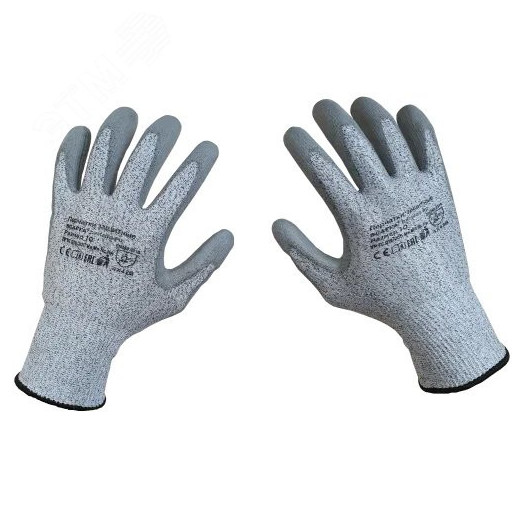 Перчатки для защиты от механических воздействий и порезов SCAFFA DY110DG-PU, размер 9