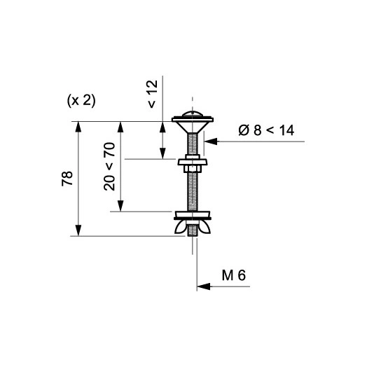 Набор крепежных болтов для унитаза