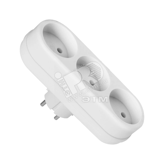 Тройник на 3 гнезда в ряд без заземления NAD-L-3X-WH (94697)