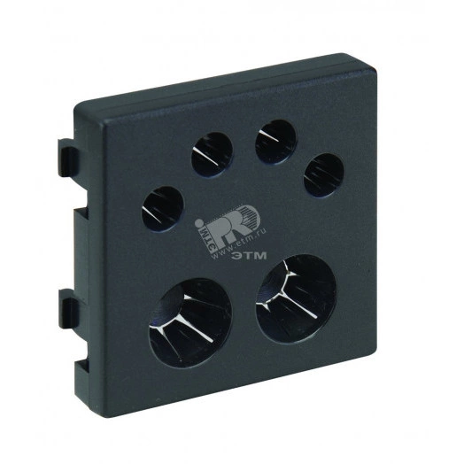 Connect Плата для ввода кабелей (2х13мм и 4х6мм) 45х45мм белый