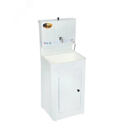 Умывальник дачный КОМФОРТ, с подогревом, пластиковая мойка, цвет белый