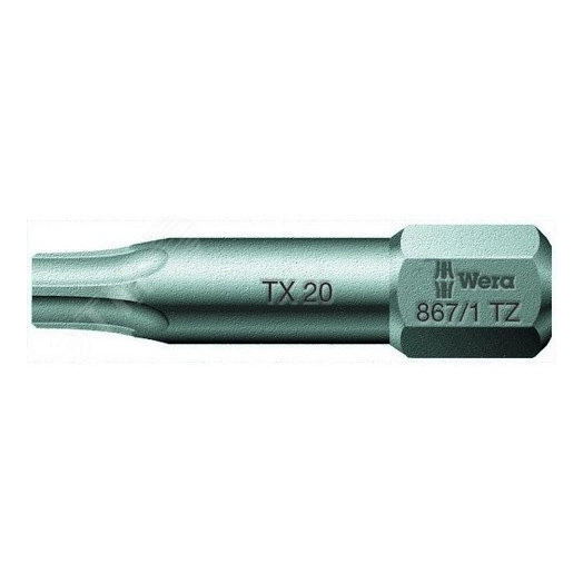 Бита торсионная 867/1 TZ TORX вязкая твердость хвостовик 1/4 C 6.3 TX 27 x 25 мм