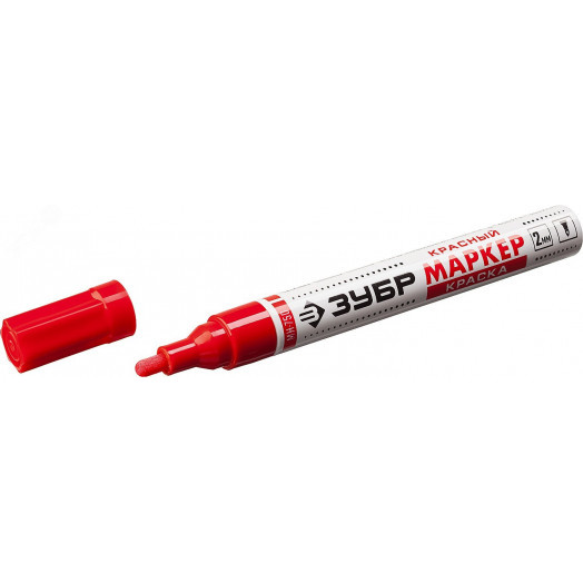 Маркер-краска Профессионал МП-400 красный 2-4 мм круглый наконечник
