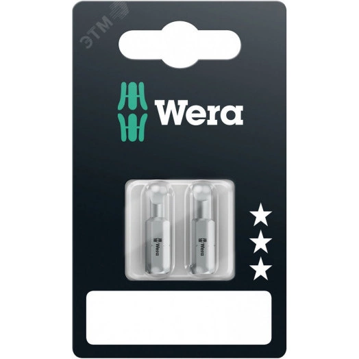 Набор бит шлицевых 800/1 Z SL SB вязкая твердость хвостовик 1/4 C 6.3 2 шт 0.6x4.5x25 0.8x5.5x25 с держателем-еврослот