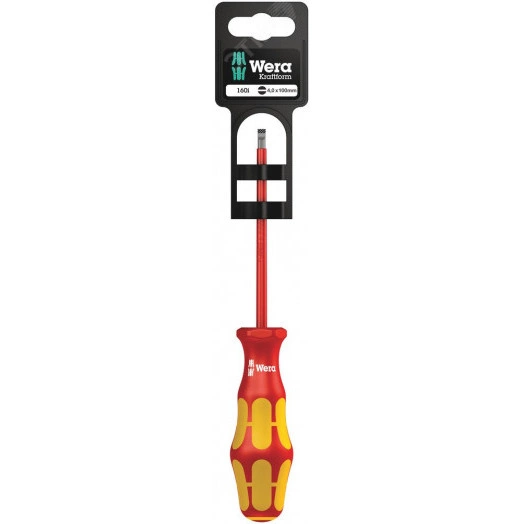 Отвертка диэлектрическая шлицевая 160 i SL VDE SB 0.5 x 3 x 100 мм с держателем-еврослот