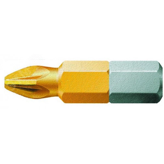 Бита 855/1 TiN PZ сверхтвердое покрытие нитридом титана хвостовик 1/4 C 6.3 PZ 3 x 25 мм