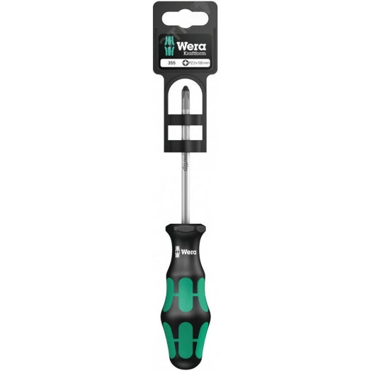 Отвертка крестовая 355 PZ SB PZ 2 x 100 мм с держателем-еврослот