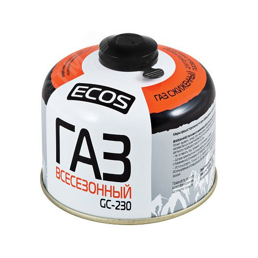 Газ всесезонный т.м. ECOS в баллоне, GC-230 (резьбовой EPI-GAS, 230 г, Корея)