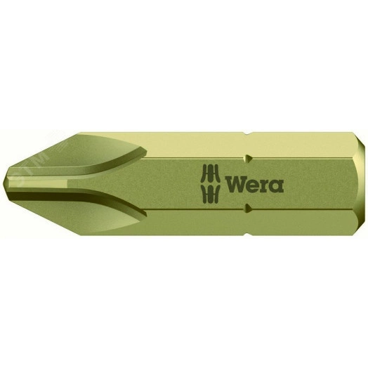 Бита 851/1 AH PH сверхтвердая заостренные грани наконечника шестигранник по всей длине биты хвостовик 1/4 C 6.3 PH 1 x 25 мм