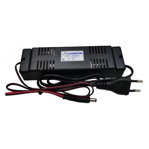 Блок питания 12В 5А стабилизированный, провод со штекером 5,5х2,1мм ИВЭП-1250ЕВ