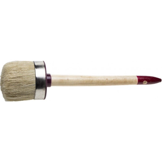 Кисть круглая ''УНИВЕРСАЛ - МАСТЕР'', светлая щетина, деревянная ручка, №12, 45мм