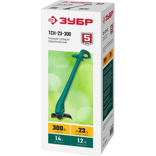 Триммер сетевой 300 Вт, ширина скашивания 23 см