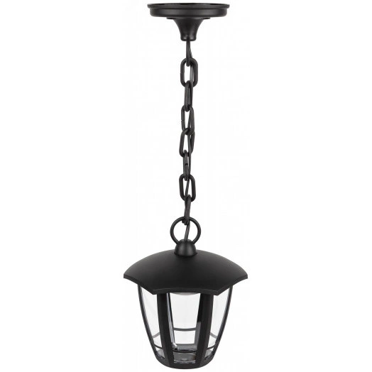 Садово-парковый светильник ЭРА ДСУ 07-8-002 Марсель 1 черный 6 гранный подвесной IP44 светодиодный 8Вт 6500K