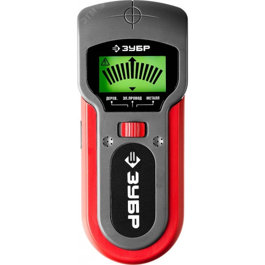 Металлодетектор многофункц, , 45265, ЖК дисплей, автокалибровка, металл(38мм), проводка(50мм), дерево(19мм)