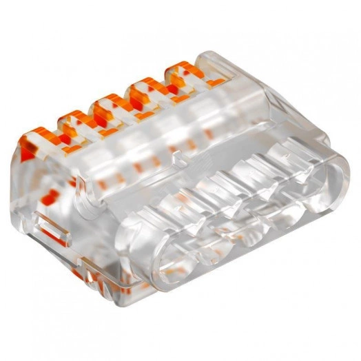 Клемма OBO универсальная пружинная c зажимом 5x2,5mm2 прозрачная