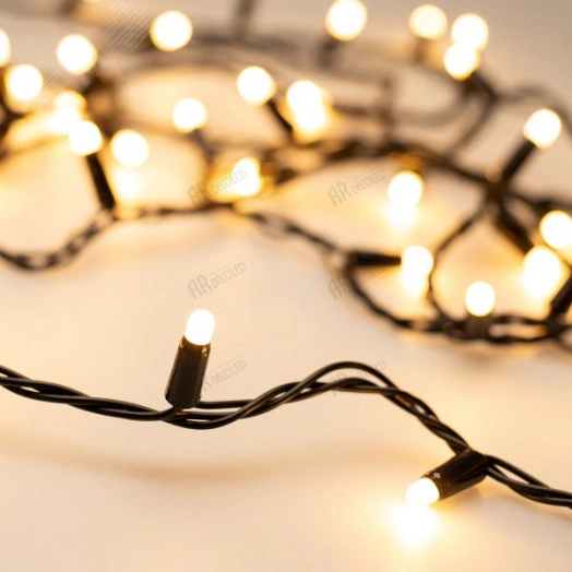 Гирлянда светодиодная декоративная ARD-STRING-CLASSIC-1000-BLACK-100LED-MILK PULSE Warm (230V, 7W) (ARDCL, IP65)