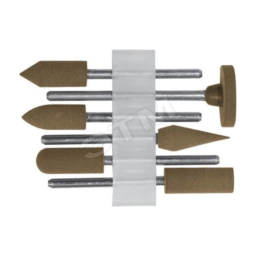 Насадки резиновые полировальные средней зернистости, набор 6 шт