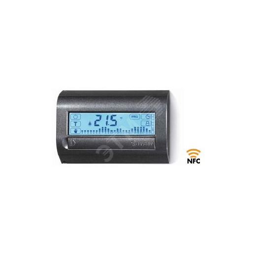 Термостат комнатный цифровой недельный таймер сенсорный экран питание 3В DС 1СО 5А монтаж на стену NFC черный