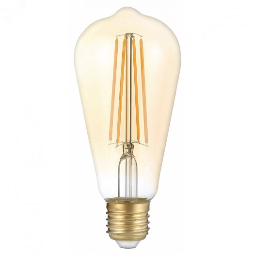 Лампа светодиодная LED 8 Вт 740 Лм 2400К теплая Е27 ST64 golden Filament Gauss