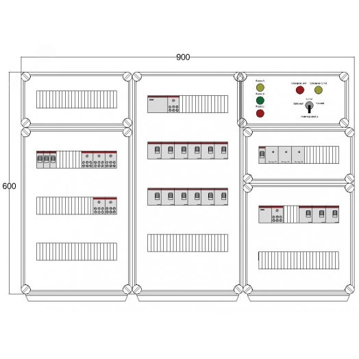 Щит управления электрообогревом DEVIBOX HR 15x1700 3хD330 (в комплекте с терморегулятором и датчиком температуры)