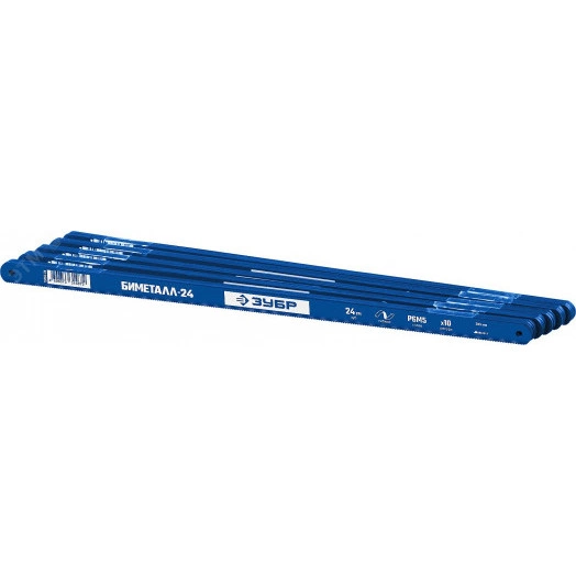 Полотно биметаллическое по металлу 24 TPI, универсальный рез, 300 мм, высококачественная быстрорежущая сталь Р6М5, 1 шт, БИМЕТАЛЛ-24