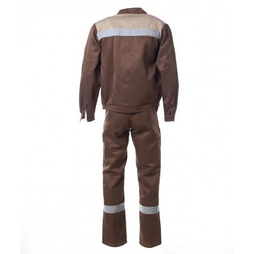 Костюм ОПТИМАЛ с СОП летний куртка, полукомбинезон коричневый/бежевый (44-46)88-92,182-188