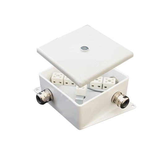 Коробка монтажная огнестойкая КМ-О (2к)-IP66-120х120 два ввода AD