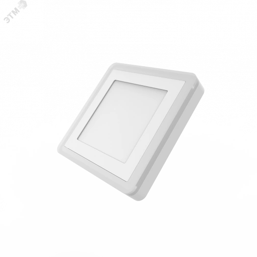 Светильник светодиодный накладной ДПО-6+3 Вт 540Лм 3000К квадрат белый IP20 3 режима LED 145х145 мм 220-240 В Backlight Gauss