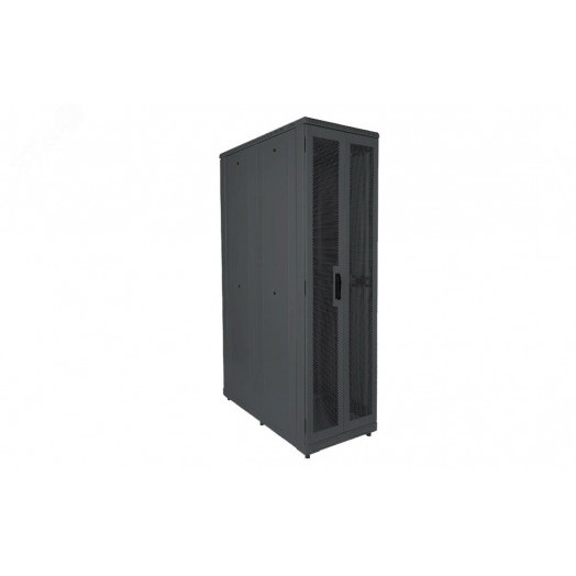 Шкаф телекоммуникационный напольный 19            27U(600x600) ШТ-НП-М-27U-600-600-С-Ч передняя     дверь стекло черный
