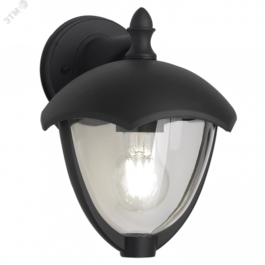 Светильник садово-парковый 60Вт (max) 1хЕ27 на стену вниз 170-240 В 50Hz IP54 188х210х238 мм Aura Gauss