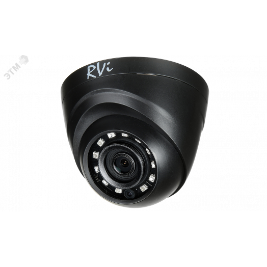 Видеокамера AHD/CVBS/CVI/TVI 2 Мп купольная с     ИК-подсветкой до 20м черная (2.8мм)