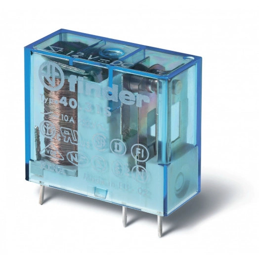 Миниатюрные PCB-реле, выводы с шагом 3.5мм, Контакты AgSnO2, 1CO 10A, катушка АС Конфигурация с контактами NO