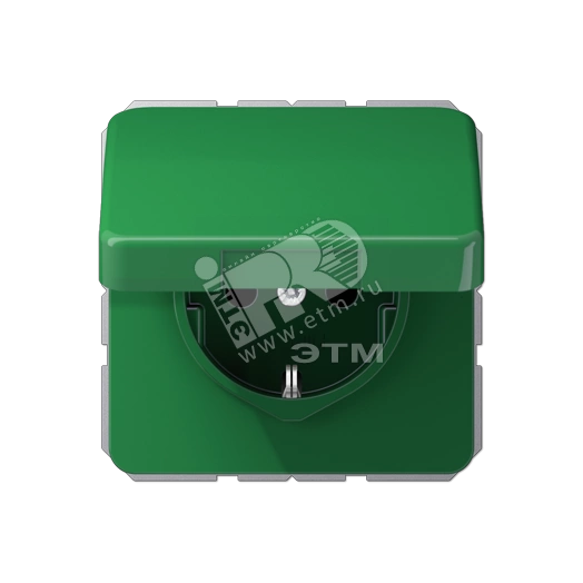 Крышка ударопрочная откидная ударопрочная для штекерных розеток  зеленая