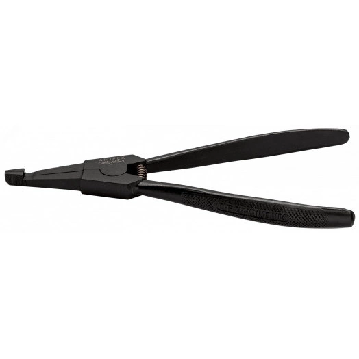 Щипцы для подковообразных пружинных стопорных колец на валах прямые губки min зазор на кольце 36 мм L-170 мм Cr-V блистер KN-4510170SB